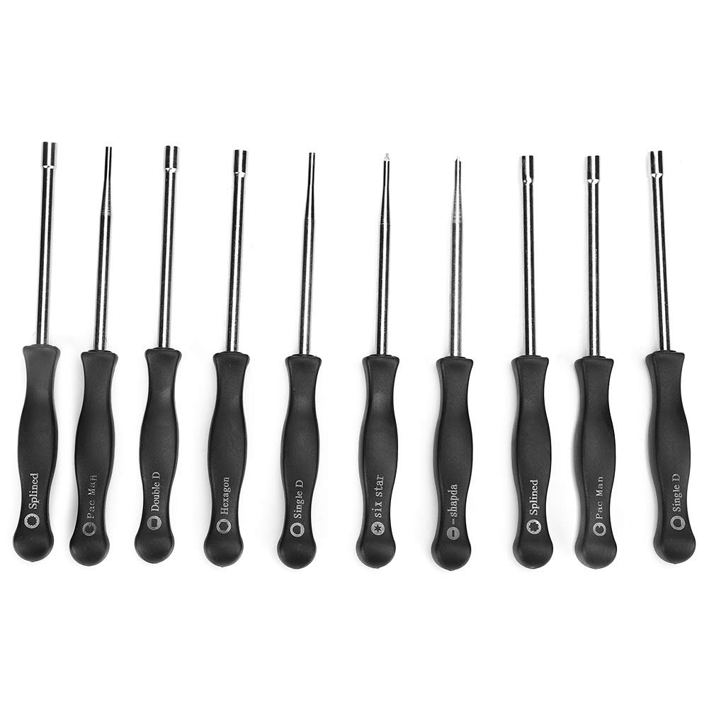 Bigking Carburetor Carburetor Adjustment Tool Stainless Steel Engineering Plastic with Storage Suitable for Most Small Engines Driver, 10-Piece Kit, +