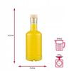 Tadek Glass Bottle 250ml For Liqueurs Alcohol Juice With Cork