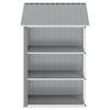 vidaXL Gartenhaus mit Regal Grau 205x130x183 cm Eisen
