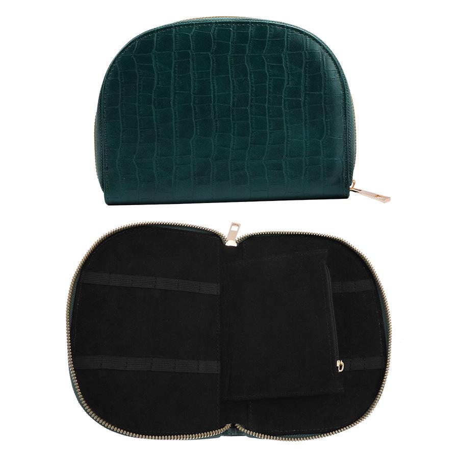 Bolsa Portátil de Cuero para Accesorios para Agujas Circulares Desmontables y Lana