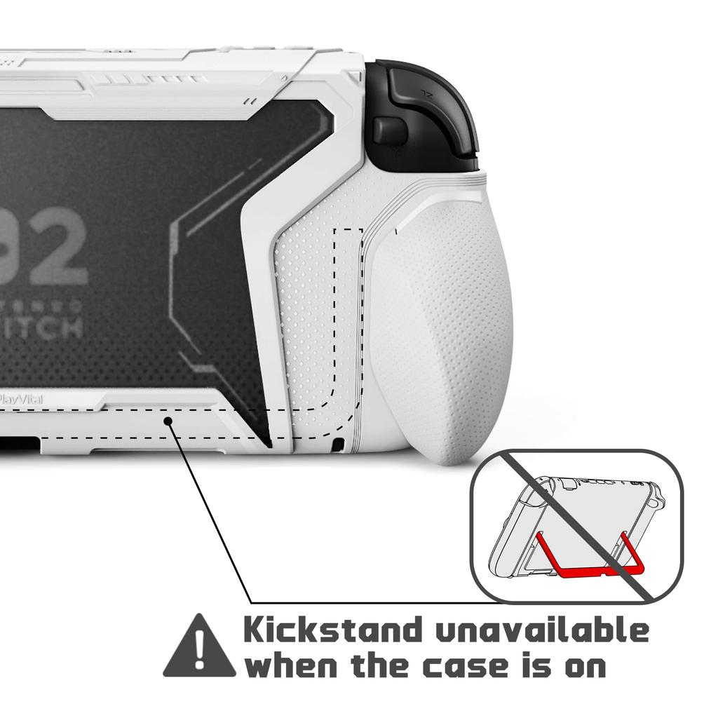 PlayVital Nintendo Switch 2 Protective TPU Case Cover with Interchangeable Charging Dock Thumb Grip Ergonomic Improved Grip BEYOND-GRIP (2025) Grips,