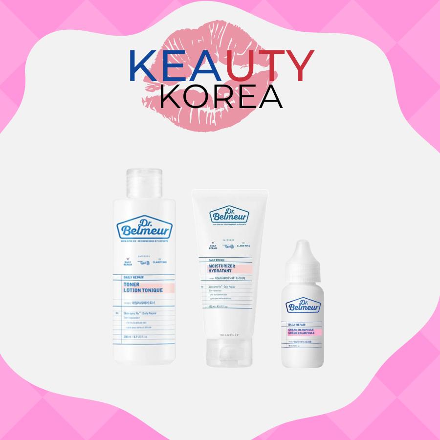 The Face Shop Dr. Belmeur Daily Repair Toner 200mL + Moisturizer 120mL + Cream In Ampoule 30mL