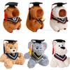 Non-Toxic 25Cm Cute New Graduation Capybara Plush Doll Doctor Cap Bear Elephant West Highland Animal Stuffed Home Decor Gift For Kids