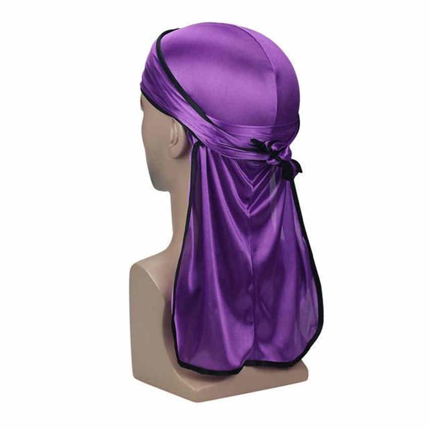 Unisex Long Tail Scorpion Pirate Silk Satin Cap Elastic Head Cap Chemotherapy Hat Hair Accessories
