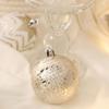 16pcs Painted Christmas Tree Pendants Champagne Gold White Christmas Decorations  Party
