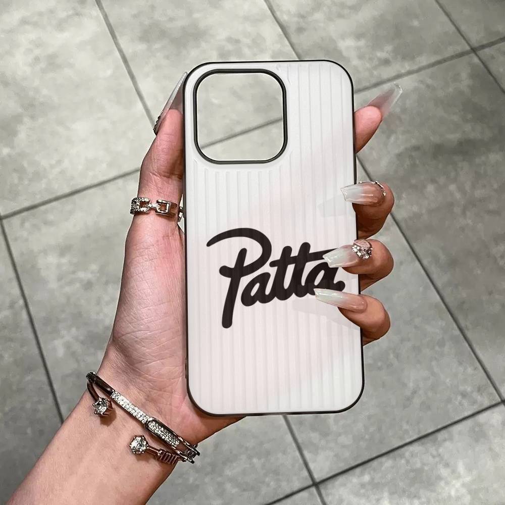 Fashion P-patta Soft Corrugated Phone Case For IPhone 11 12 13 14 15 16 17 Pro Max Plus Pro Shockproof Cover