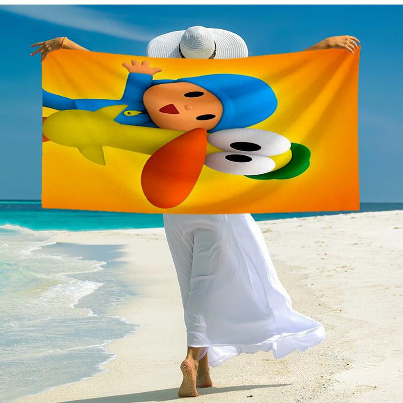 Ultra-Soft Beach Towel with Pocoyo Theme,Ideal for Pool - Camping, Diving - Perfect Travel Essential, Vibrant Beach Towel.