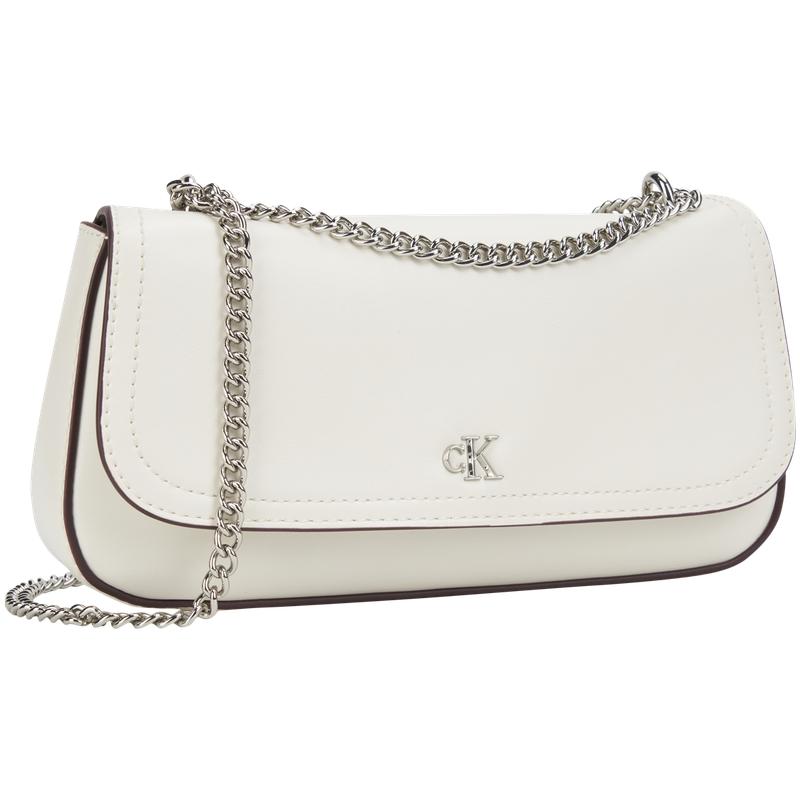 Calvin Klein Elegant Commuter Letter Logo Synthetic Material Shoulder Crossbody Bag Small Women Bags Lily-White 4F3172G-FUP