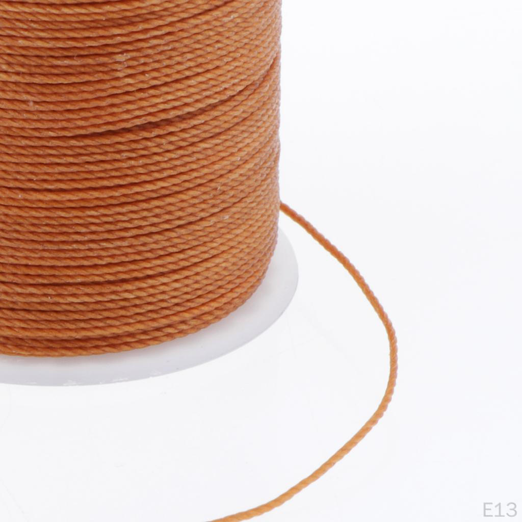 6 0.55mm Leather Waxed Thread Polyester Cord String for DIY Stitching