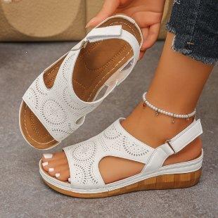 Women's Open Toe Buckle Ankle Strap Summer Platform Wedge Sandals Comfortable Non-Slip Walking Sandals Beach Shoes for Women Casual Dressy Shoes