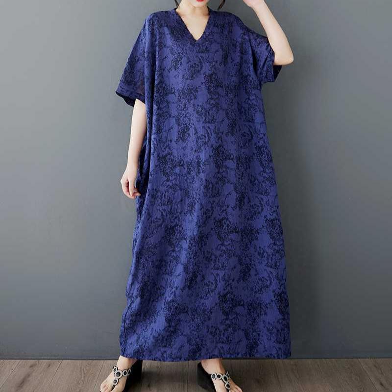 Summer V-neck Pullover Dress