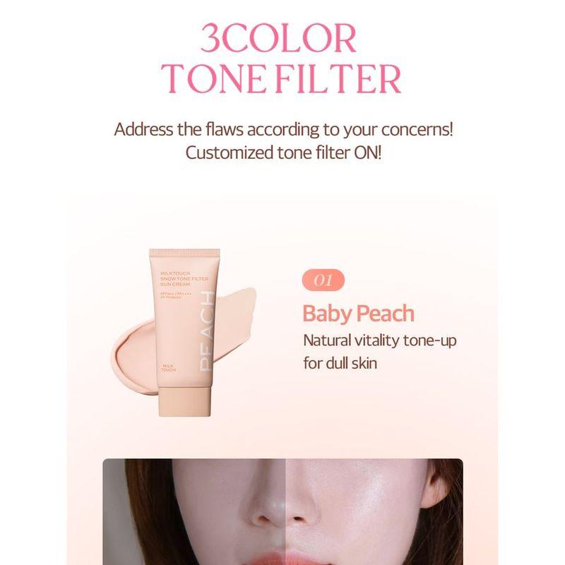 Milk Touch - Snow Tone Filter Sun Cream - 3 Colors