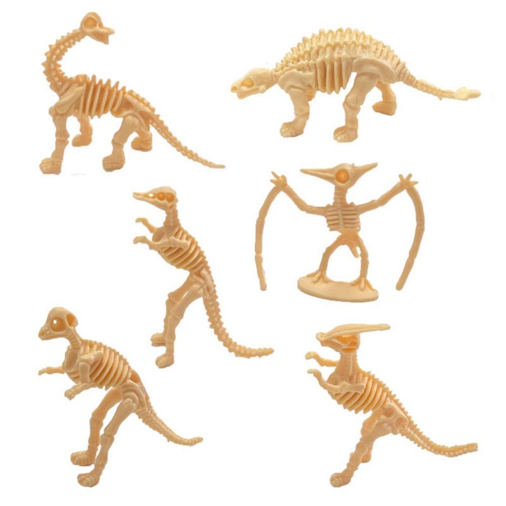 

6pcs Action Figures Dinosaur Skeleton PVC Simulation Dinosaur Model Set Children Gifts 1