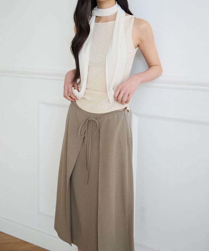 Oeoseoul Layered Banding Skirt [2 Colors]