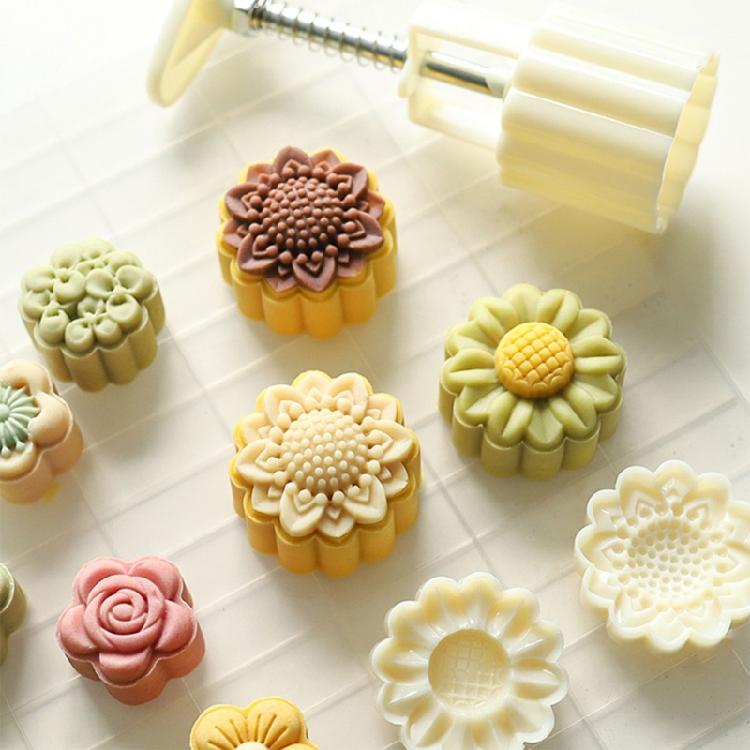 Sonnenblumen Form Mondkuchen Pressform Keksstempel Mondkuchenhersteller Dekorationswerkzeug