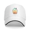 New Cute Happy Kawaii Bubble Tea Cap Casual Baseball Caps Adjustable Hat Summer Unisex Baseball Hats Customizable Polychromatic