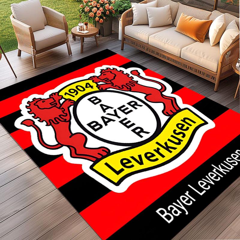 Bayer 04 Leverkusen Print Rug, Washable Floor Carpet, For Entryway Dorm Laundry Room Office Study, Home Decor Birthday Christmas Gift