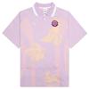 Men's Light Purple Kidsuper Collaboration Dove Print Polo Shirt Short Sleeve Casual Streetwear 62407835
