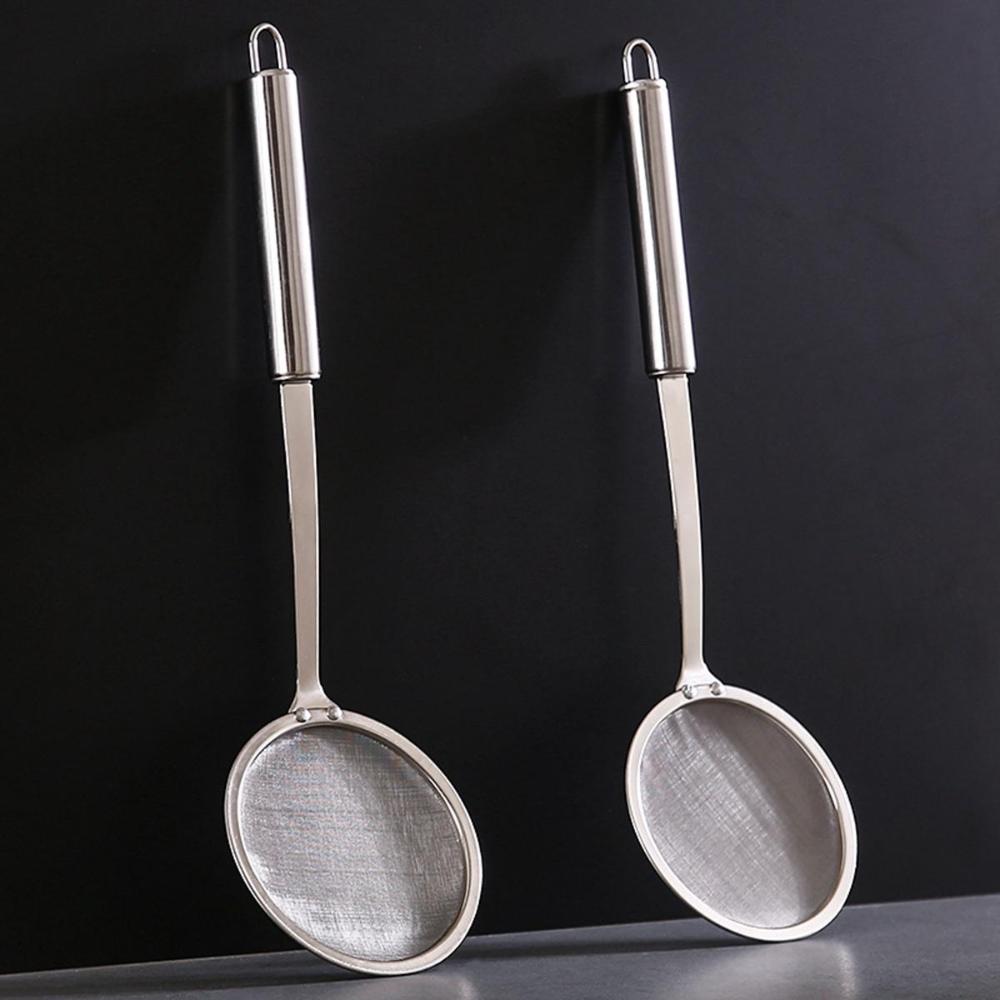 Cooking Stainless Steel Fine Mesh Practical Sifting Filter Spoon Strainer Oil Skimmer Colander