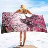 Lightweight Thin Beach Towel Plum Bossom Flower Oversized Microfiber Sand Free Towels Quick Dry Travel Camping Beach Accessories