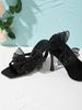 The new handmade bow fabric fancy DIY three-dimensional flower shoe accessories are detachable