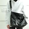 DEVICE Loose Manmade Leather Shoulder Bag DSG24036BKF