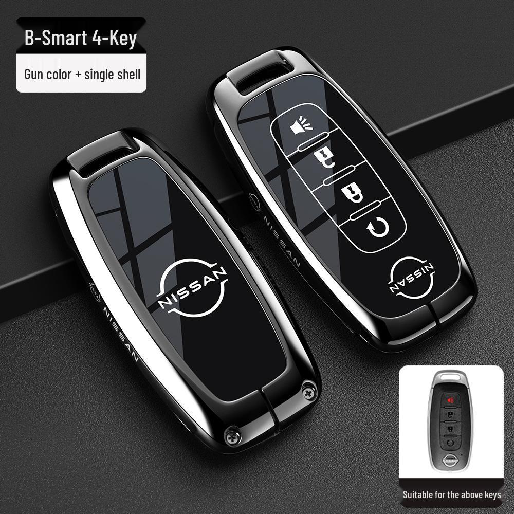 Nissan Schlüsseltasche Abdeckung: Passt für neue Sylphy, Teana, Tiida, Qashqai, X-Trail, Bluebird Modelle, Inklusive Schlüsselanhänger für Männer