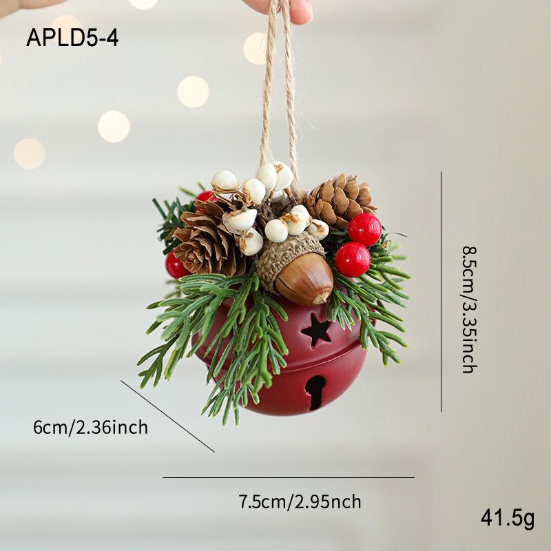 Cascabel de Navidad Astas Lazo Piña Cascabel Colgante Mixto Árbol de Navidad Escaparate Colgante para Coche Decoración
