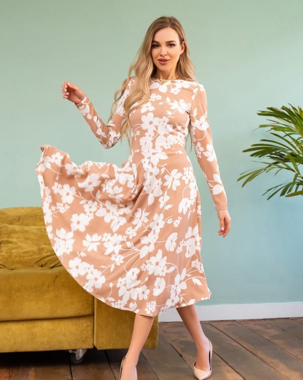 Rochie clasică din crepon ISSA PLUS