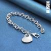 925 Sterling Silver Heart-shaped Pendant Bracelet Fashionable Wedding Jewelry