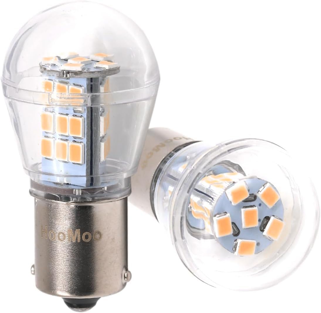 

HooMoo S25 LED Turn Signal, Single, Size Same as Genuine Bulb, Amber/Orange, Explosive Light