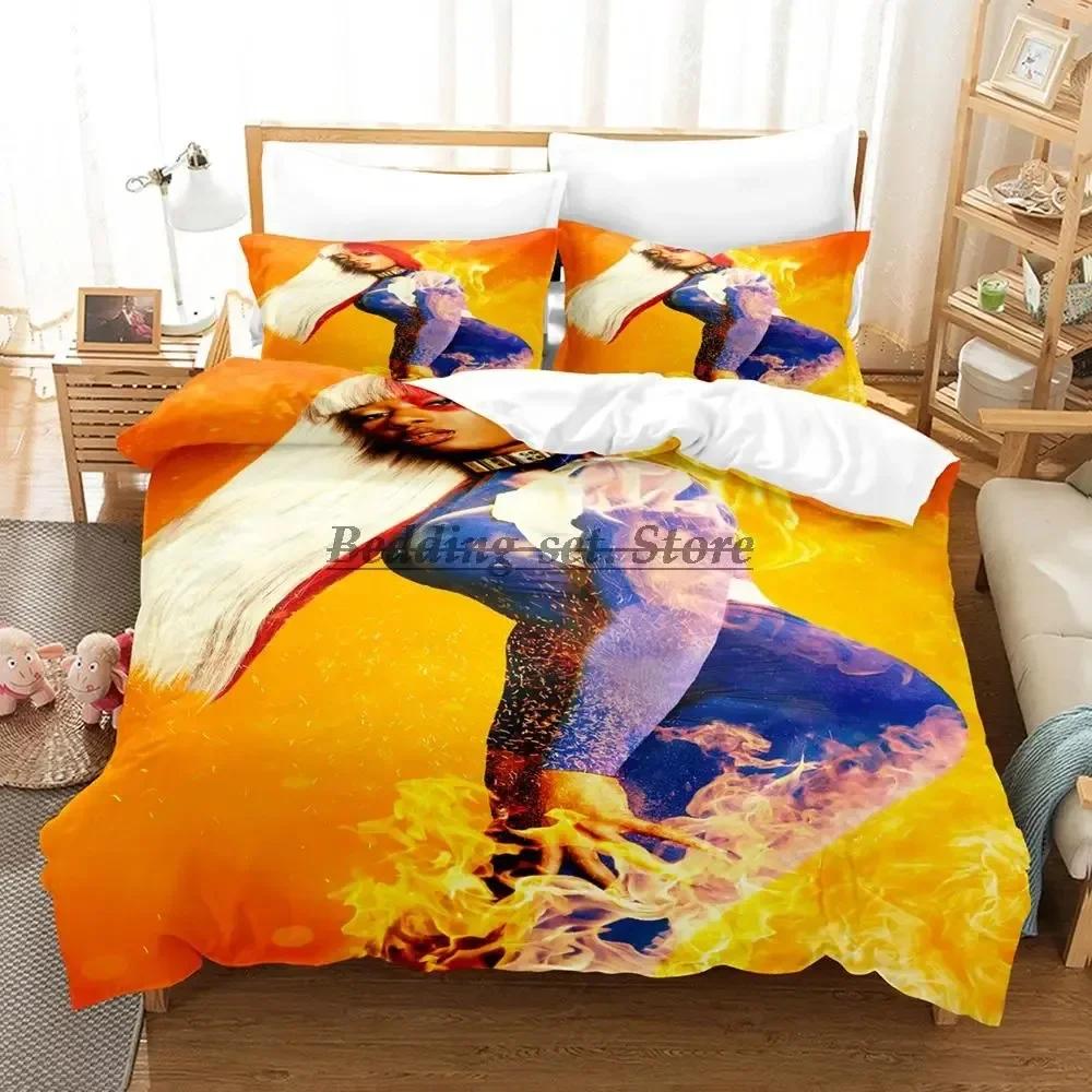 Cute Megan Thee Stallion Bedding Set Single Twin Full Queen King Size Bed Set Aldult Kid Bedroom Duvetcover Sets Bed Sheet Set