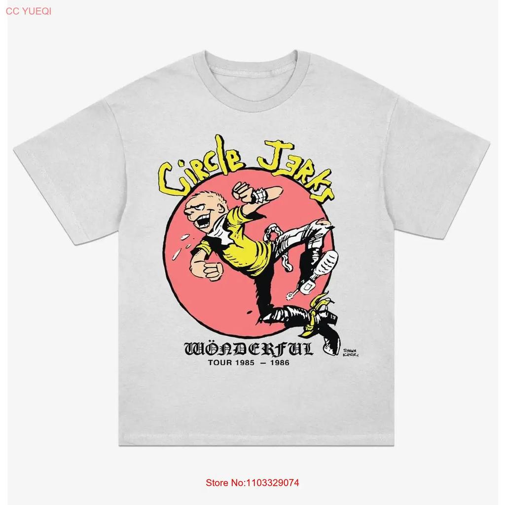 Punk Rock Inspired Wonderful Tour T Shirt Vintage Style vintage Washed Slightly Top For Everyday Wear streetwear homme
