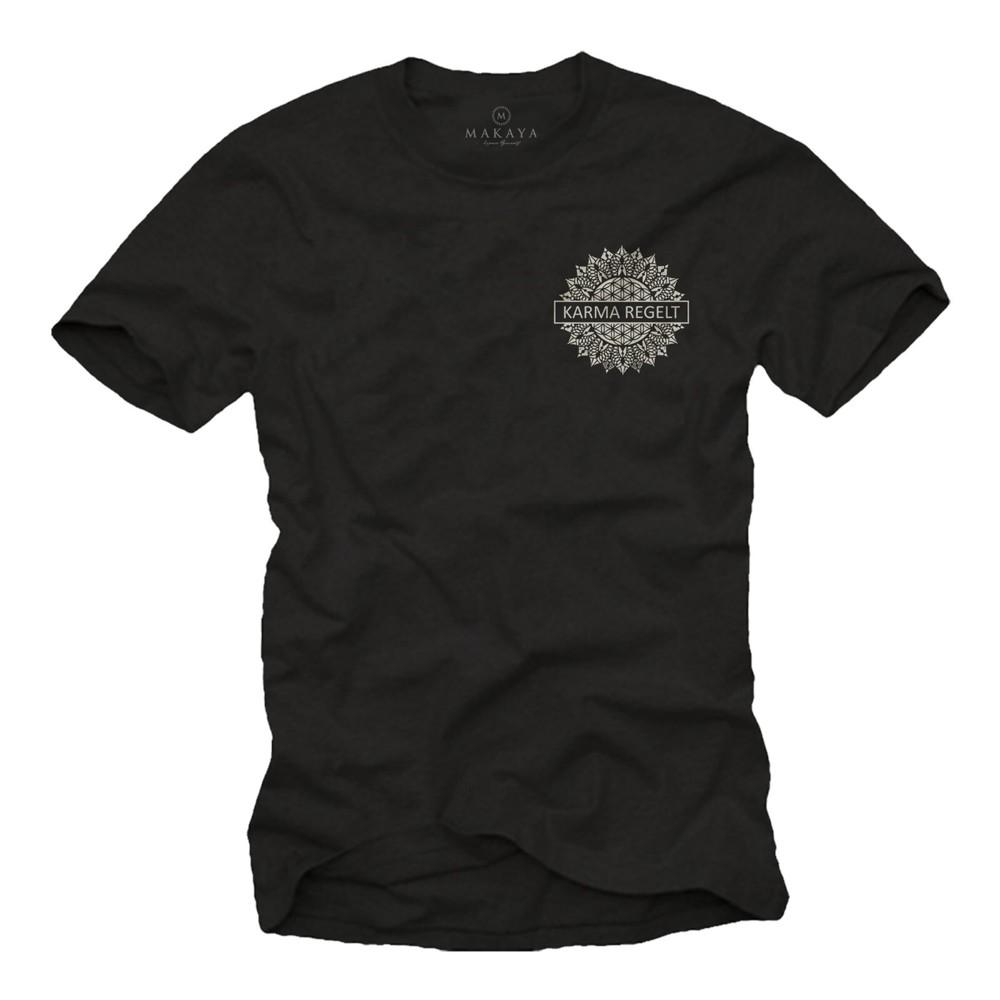 Men#039;s TShirt with Back Print Back Print Print Back Karma Print Motif Unisex T-Shirt XXXL