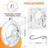12Pcs Detachable Suction Hooks Practical 10lb Capacity Invisible Design Efficient For Bathroom Kitchen Glass Metal Surfaces