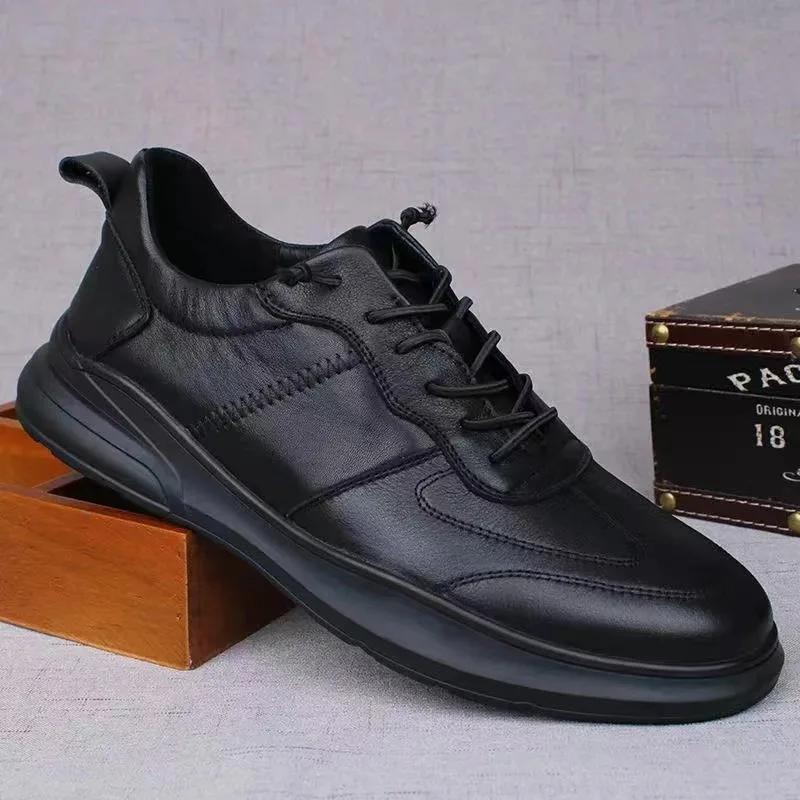2025 New Men's Casual and Versatile Trendy Leather Shoes Waterproof Anti Slip Wear-resistant and Business Casual Leather Shoes