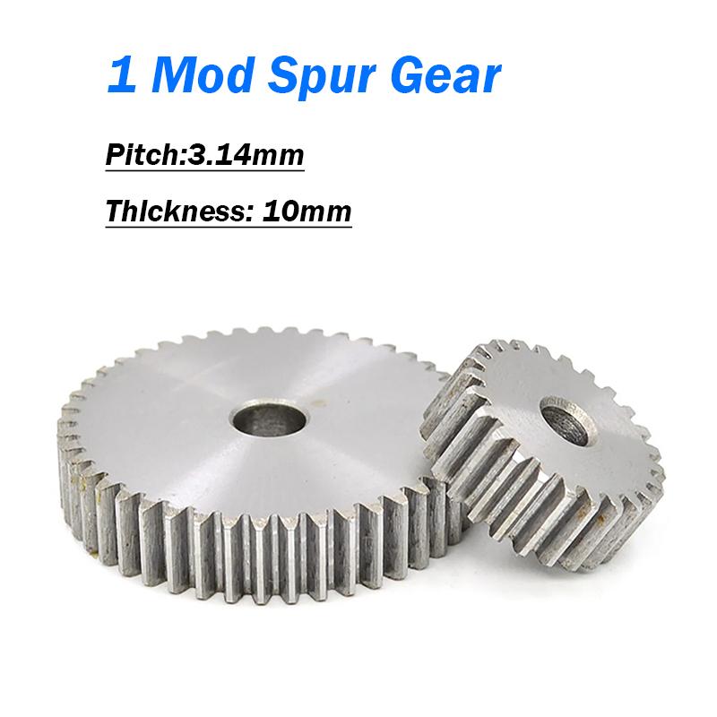 1 adet/lot 1 Mod 28 Dişten 43 Dişe Düz Dişli 45# Çelik Silindirik Düz Dişli Kalınlık 10mm Motor Dişlisi Şanzıman Dişlisi 3D CNC İçin