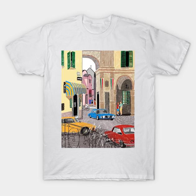 

Men Black Print T-shirt Call Me By Your Name - Crema No-Cut Transfer Paper Print Cotton Tshirt L белый