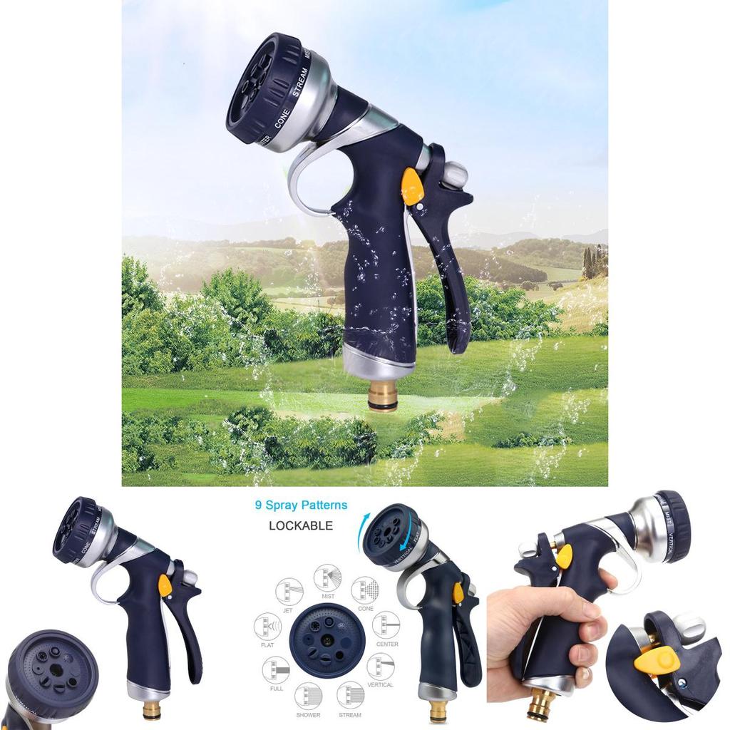 Versatile 9-dial Spray Gun Head Ideal For Lawn Watering And Car Washing Tasks