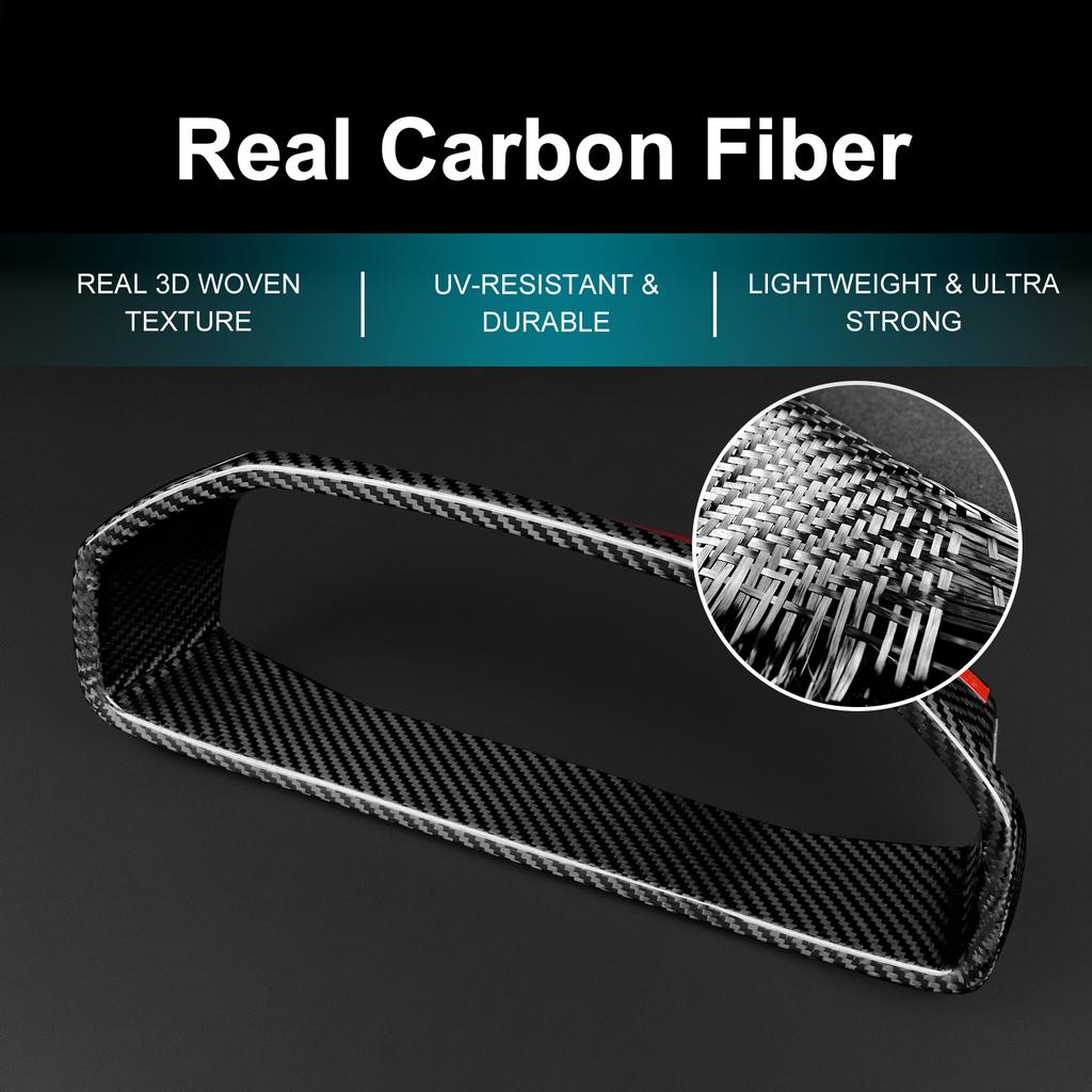 Real Dry Hard Carbon Fiber Speedometer Trim For Cupra Formentor/Cupra Leon/Seat Leon 2021 2022 2023 2024 2025 2026 Car Panel
