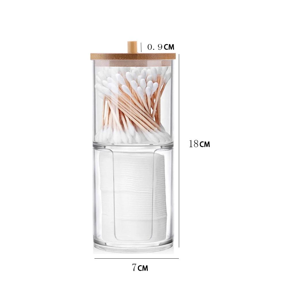 

Органайзер для ватных дисков для макияжа, ящик для хранения в ванной комнате, контейнер для ватных палочек, косметики, ювелирных изделий, контейнер для средств для снятия макияжа