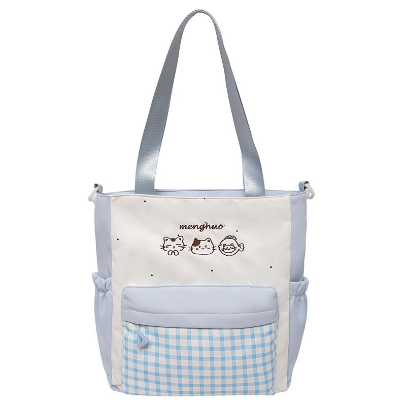 

Мультяшная наплечная сумка студенческая легкая сумка кроссбоди синий