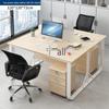 Zhongjun Cedar Two-Person Office Workstation with Cabinets