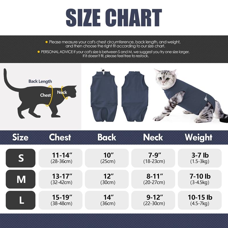 Pet Surgical Gowns Cat Recovery Anti-licking Clothes