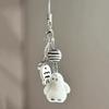 Kawaii Plush Cute Cat Keychain Flocking Animal Pendant Phone Lanyard Hanging Keycord Charm Key Chains DIY Accessories Girl Gifts