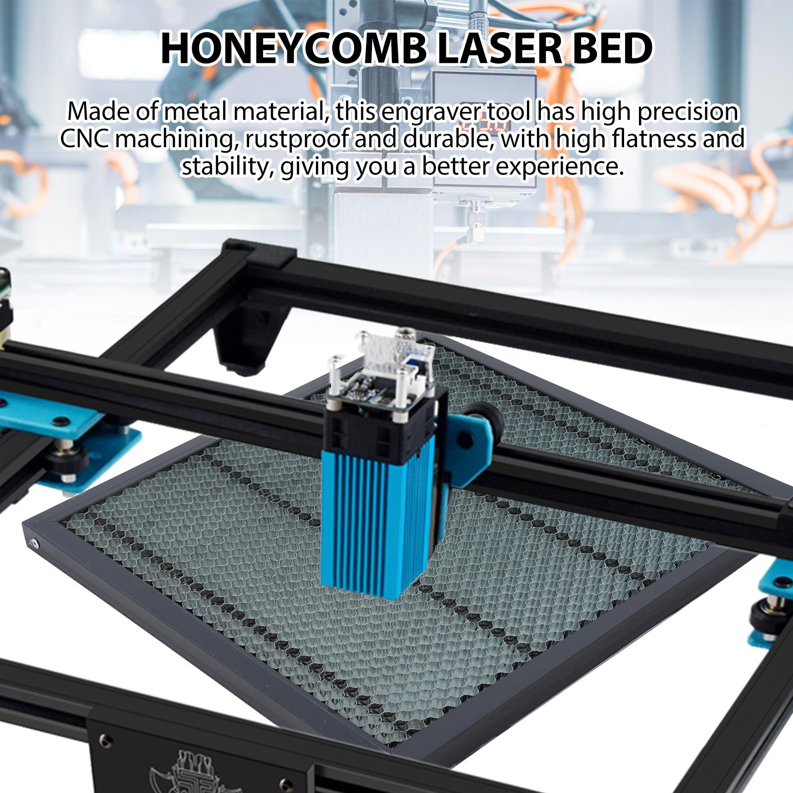 

Рабочий стол Сотовый лазерный стол 400x400мм Лазерная резка Сотовый лазерный стол для гравировального станка Режущий станок Лазерный гравер чёрный