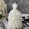 DIY Party Princess Dress Silicone Candle Mold Handmade Aroma Candle Plaster Wedding Dress Ornaments Molds Home Decoration