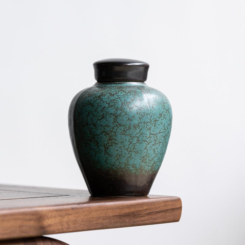Vintage Plum Blossom Ceramic Tea Jar Sealed Coffee Candy Jar Antique Art Decorative Jars Storage Ornaments Home Decoration Gifts