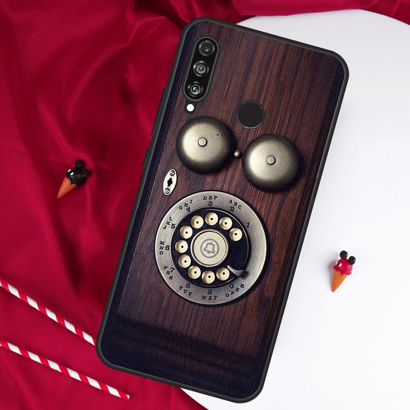 Retro rotary dial telephone For Huawei Nova 5T 9 10 SE 7i 8i 11i 12i Y73 Y90 Y70 Y72 Y61 Y91 Y60 P20 P40 P30 Lite Case