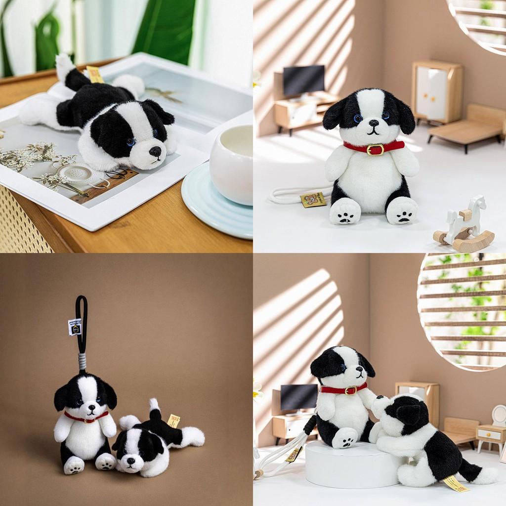 Border Collie Mjukisdjursnyckelring Med Mjuk Kort Päls För Ryggsäcksdekoration Och Samlarleksak